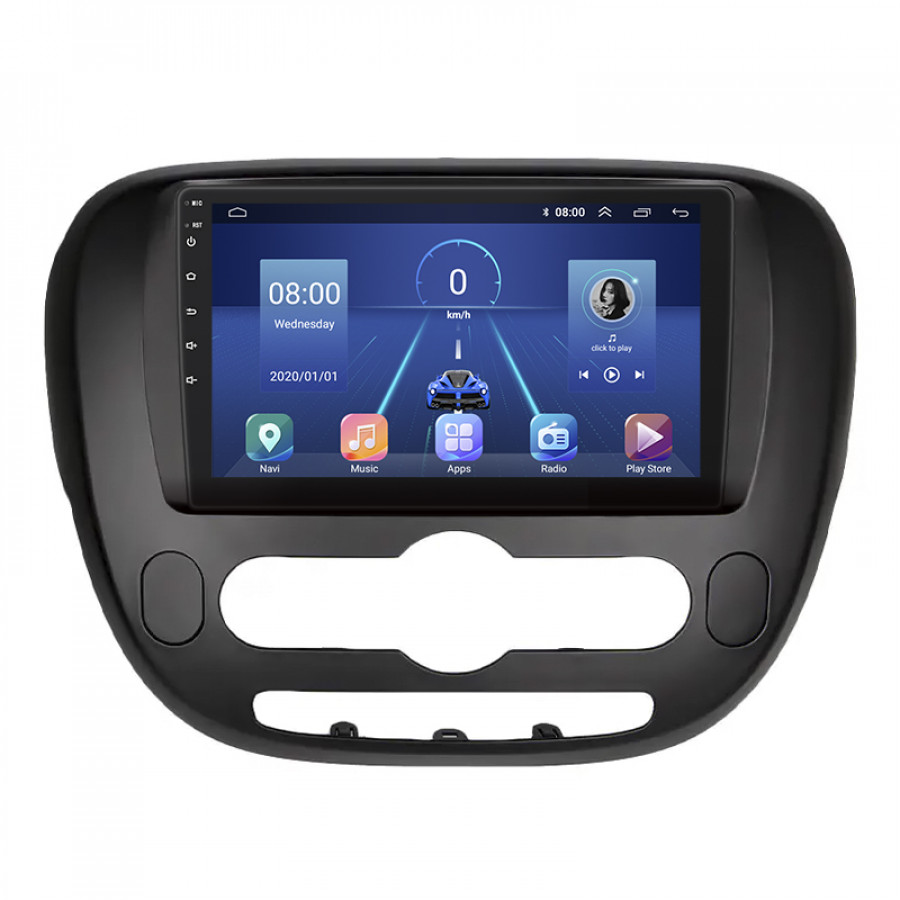 Штатная магнитола Lesko для Kia Soul II 2013-2016 экран 9" 4/64Gb 4G Wi-Fi GPS Top