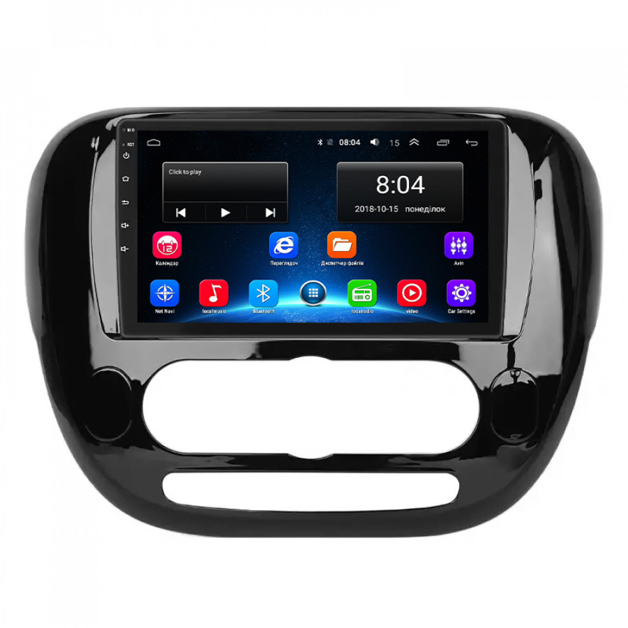 Штатная магнитола Lesko для Kia Soul II Рестайлинг 2016-2019 экран 9" 2/32Gb Wi-Fi GPS Base