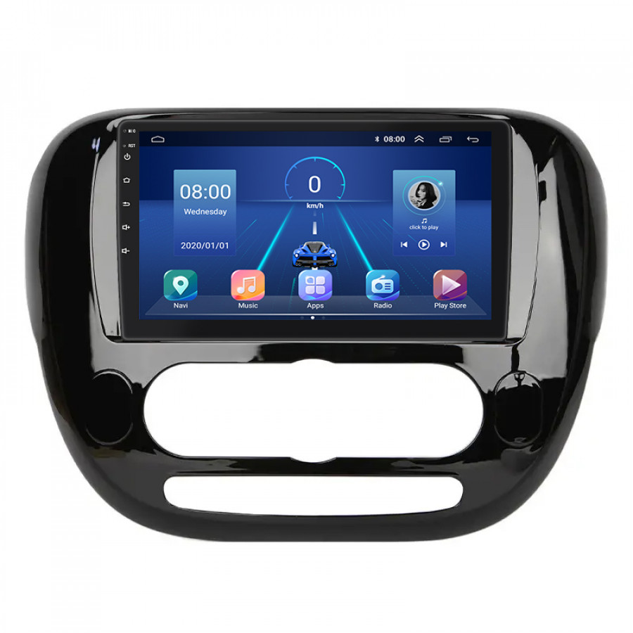 Штатная магнитола Lesko для Kia Soul II Рестайлинг 2016-2019 экран 9" 4/64Gb 4G Wi-Fi GPS Top