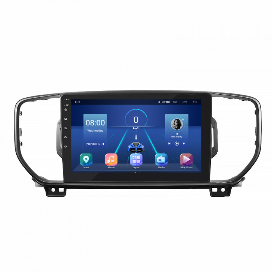 Штатная магнитола Lesko для Kia Sportage IV 2016-2018 экран 9" 2/32Gb 4G Wi-Fi GPS Top