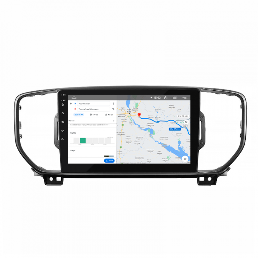 Штатная магнитола Lesko для Kia Sportage IV 2016-2018 экран 9" 2/32Gb Wi-Fi GPS Base
