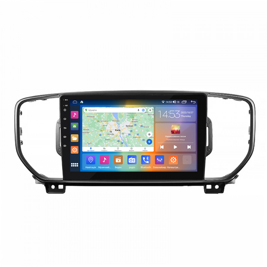 Штатная магнитола Lesko для Kia Sportage IV 2016-2018 экран 9" 4/64Gb CarPlay 4G Wi-Fi GPS Prime