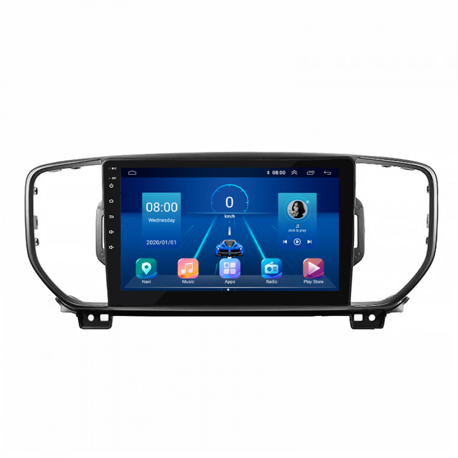Штатная магнитола Lesko для Kia Sportage IV 2016-2018 экран 9" 6/128Gb 4G Wi-Fi GPS Top