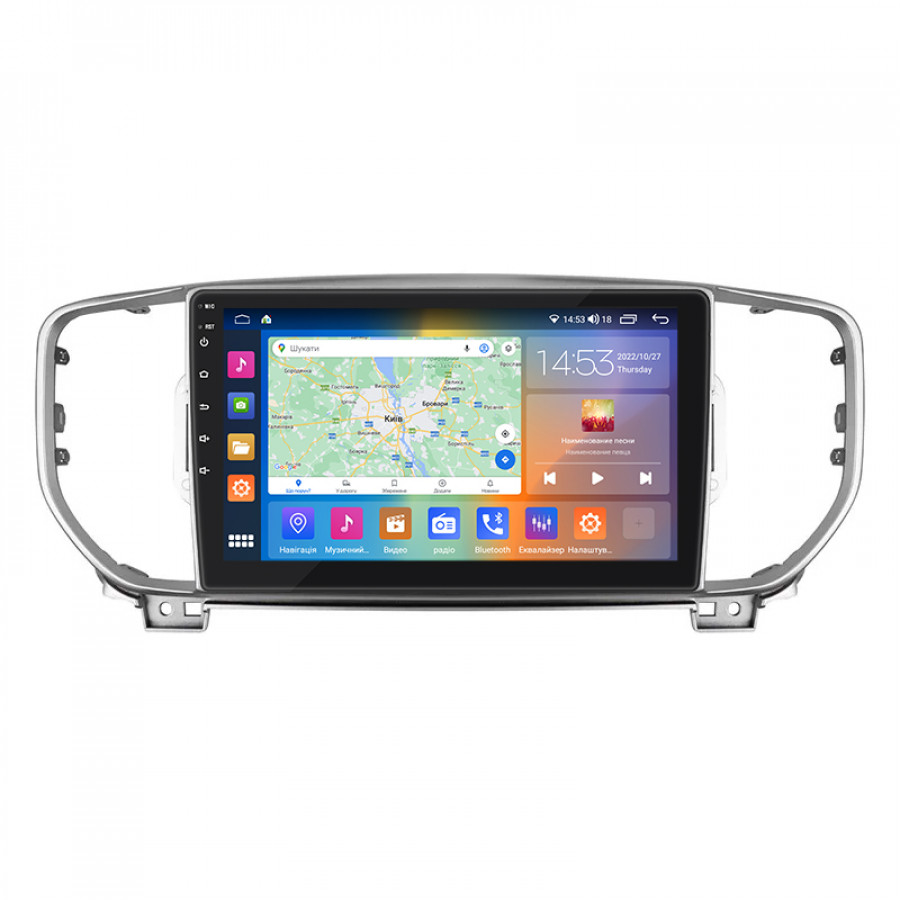 Штатная магнитола Lesko для Kia Sportage IV Рестайлинг 2018-н.в. экран 9" 2/32Gb CarPlay 4G Wi-Fi GPS Prime