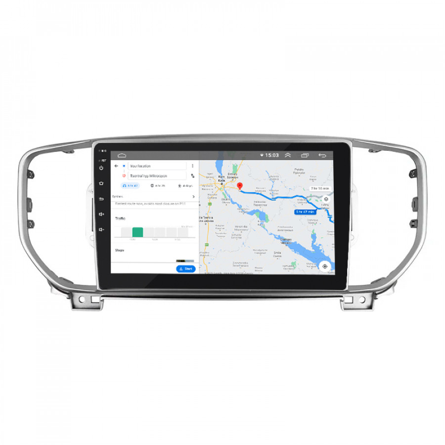 Штатная магнитола Lesko для Kia Sportage IV Рестайлинг 2018-н.в. экран 9" 4/64Gb 4G Wi-Fi GPS Top