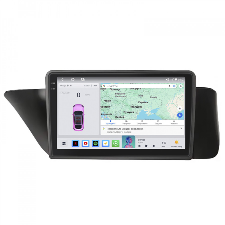 Штатная магнитола Lesko для Lexus ES VI 2012-2015 экран 9" 4/64 QLED CarPlay 4G Wi-Fi GPS 360 Prime