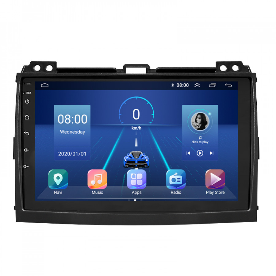 Штатная магнитола Lesko для Lexus GX I 2002-2009 экран 9" 6/128Gb 4G Wi-Fi GPS Top