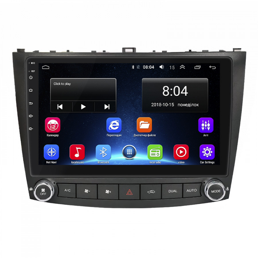 Штатная магнитола Lesko для Lexus IS II Рестайлинг 2 2010-2013 экран 10" 2/32Gb Wi-Fi GPS Base