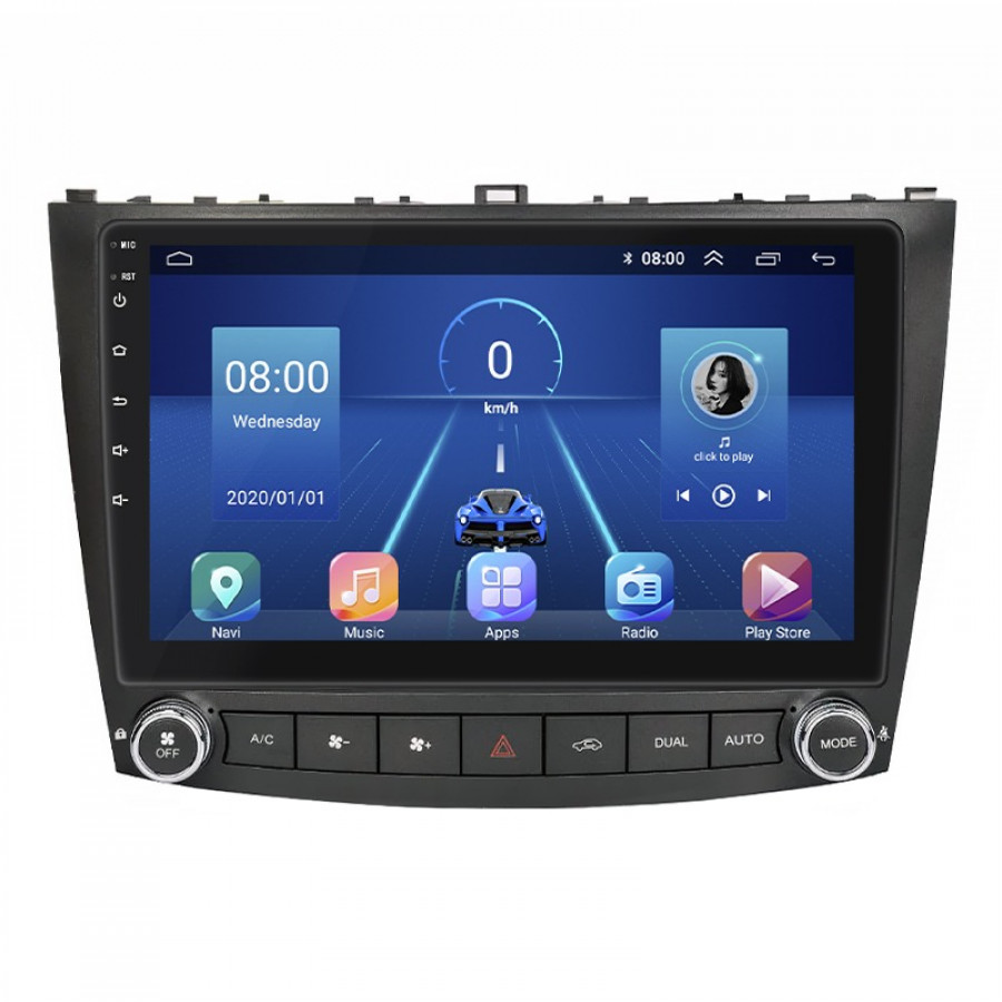Штатная магнитола Lesko для Lexus IS II Рестайлинг 2 2010-2013 экран 10" 6/128Gb 4G Wi-Fi GPS Top