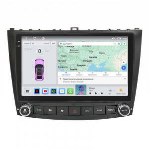 Штатная магнитола Lesko для Lexus IS II Рестайлинг 2008-2010 экран 10" 4/64 QLED CarPlay 4G Wi-Fi GPS 360 Prime