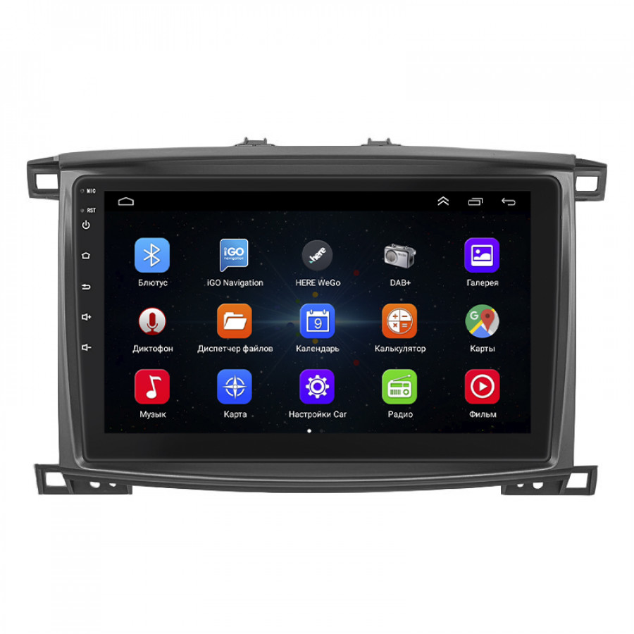 Штатная магнитола Lesko для Lexus LX II Рестайлинг 2002-2007 экран 10" 1/16Gb Wi-Fi GPS Base