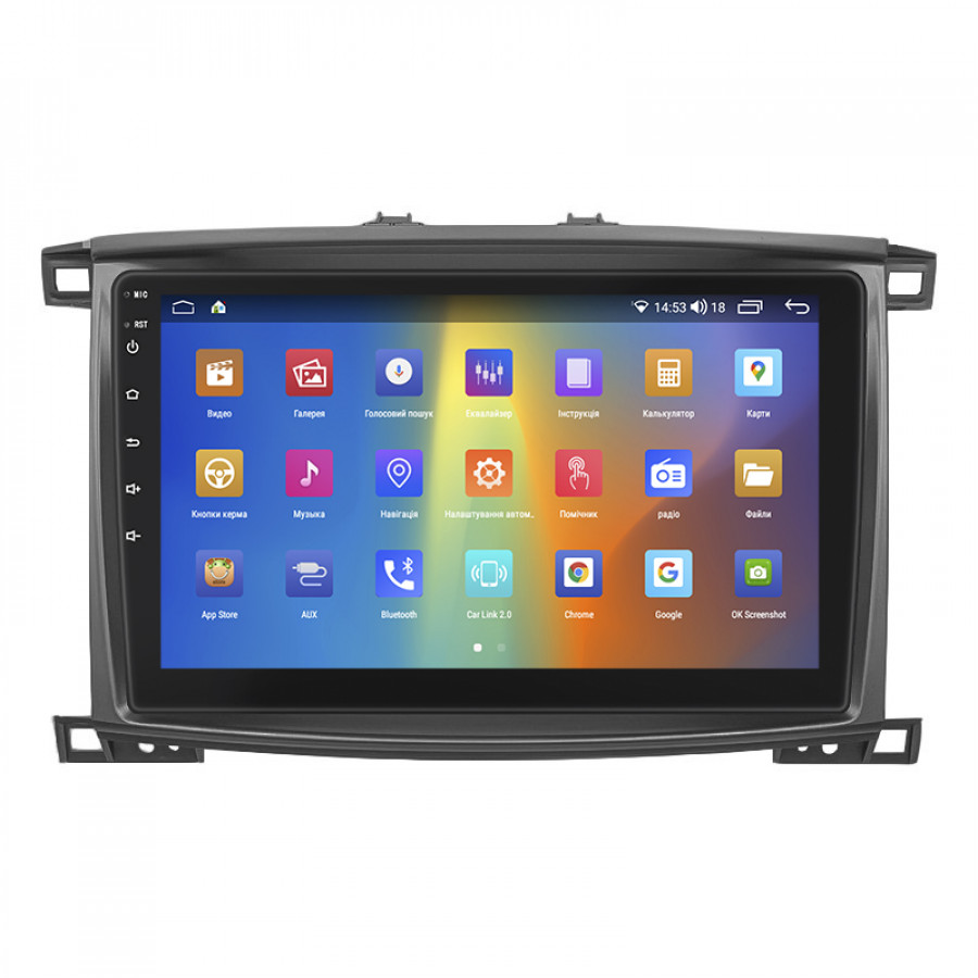 Штатная магнитола Lesko для Lexus LX II Рестайлинг 2002-2007 экран 10" 2/32Gb CarPlay 4G Wi-Fi GPS Prime