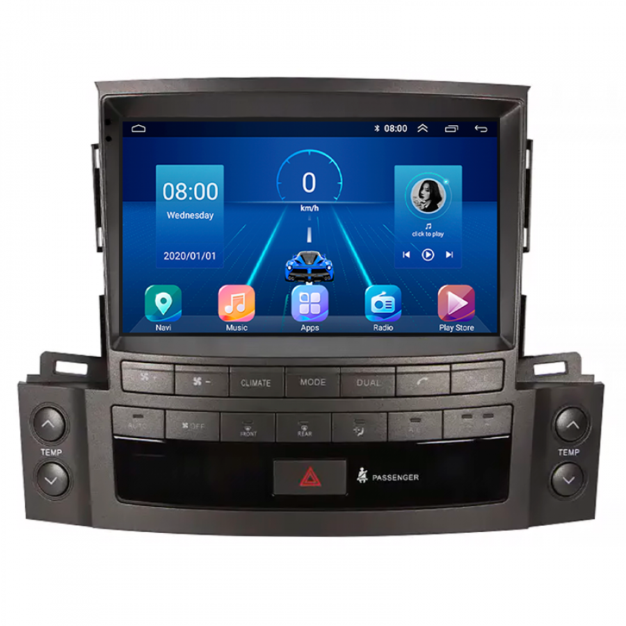 Штатная магнитола Lesko для Lexus LX III 2007-2012 экран 9" 4/64Gb 4G Wi-Fi GPS Top