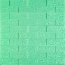 3D панель самоклеющаяся кирпич Мята 700x770x3мм (012-3) SW-00000233