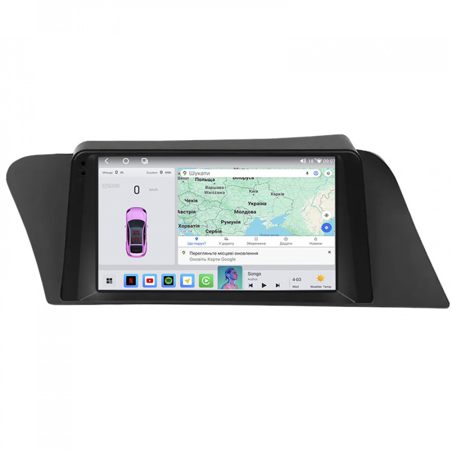Штатная магнитола Lesko для Lexus RX III Рестайлинг 2012-2015 экран 9" 4/64 QLED CarPlay 4G Wi-Fi GPS 360 Prime