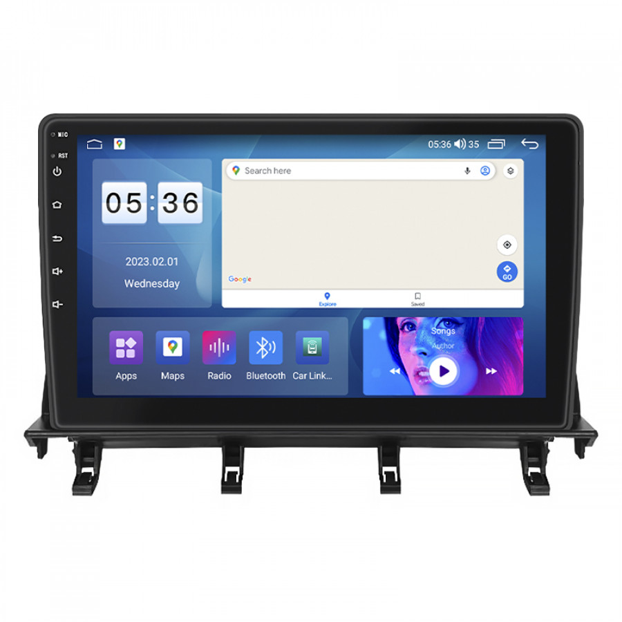 Штатная магнитола Lesko для Mazda 2 I (DY) 2003-2005 экран 10" 4/64Gb CarPlay 4G Wi-Fi GPS Prime