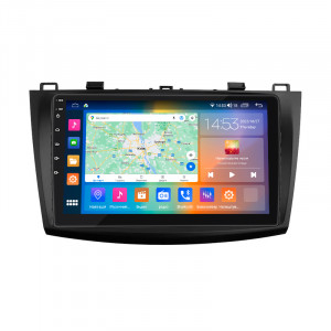 Штатная магнитола Lesko для Mazda 3 II (BL) Рестайлинг 2011-2013 экран 9" 4/64Gb CarPlay 4G Wi-Fi GPS Prime