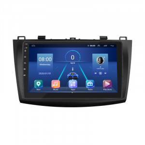 Штатная магнитола Lesko для Mazda 3 II (BL) Рестайлинг 2011-2013 экран 9" 2/32Gb 4G Wi-Fi GPS Top
