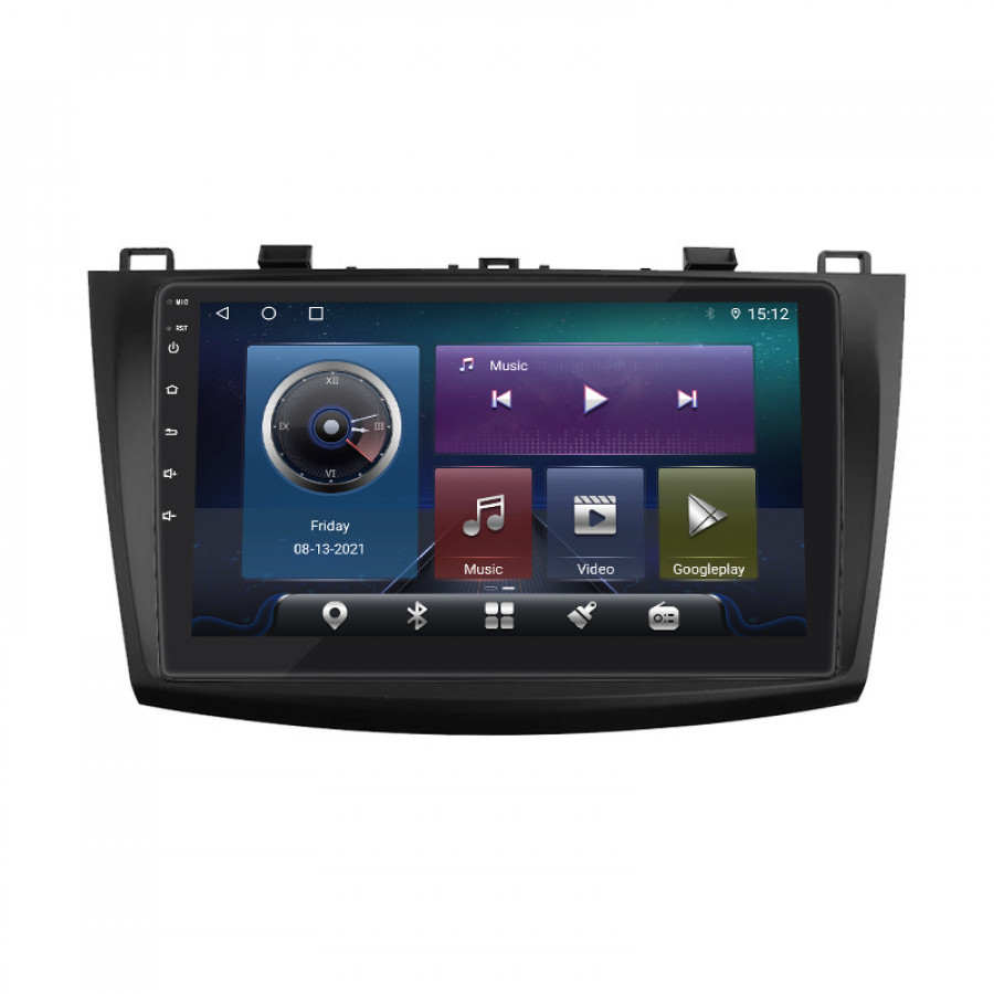 Штатная магнитола Lesko для Mazda 3 II (BL) Рестайлинг 2011-2013 экран 9" 4/64Gb 4G Wi-Fi GPS Top