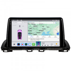 Штатная магнитола Lesko для Mazda 3 III (BM) 2013-2017 экран 9" 4/64 QLED CarPlay 4G Wi-Fi GPS 360 Prime