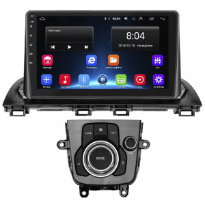 Штатная магнитола Lesko для Mazda 3 III (BM) Рестайлинг 2016-2019 экран 9" 2/32Gb Wi-Fi GPS Base
