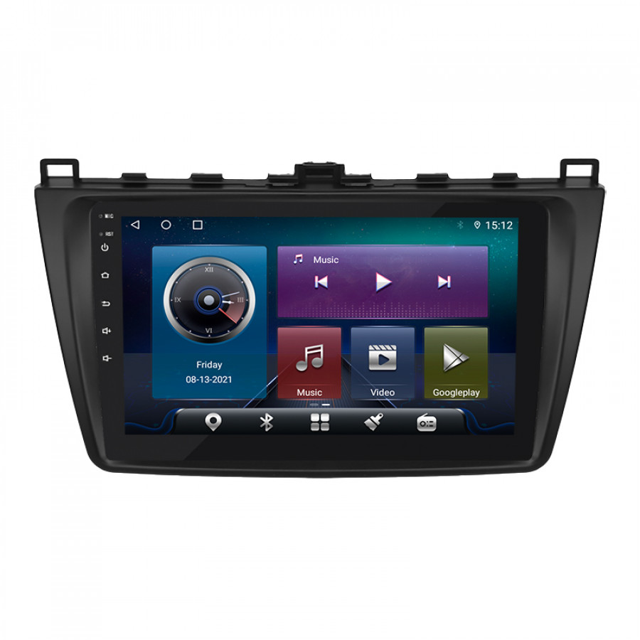 Штатная магнитола Lesko для Mazda 6 II (GH) 2007-2009 экран 9" 4/64Gb 4G Wi-Fi GPS Top