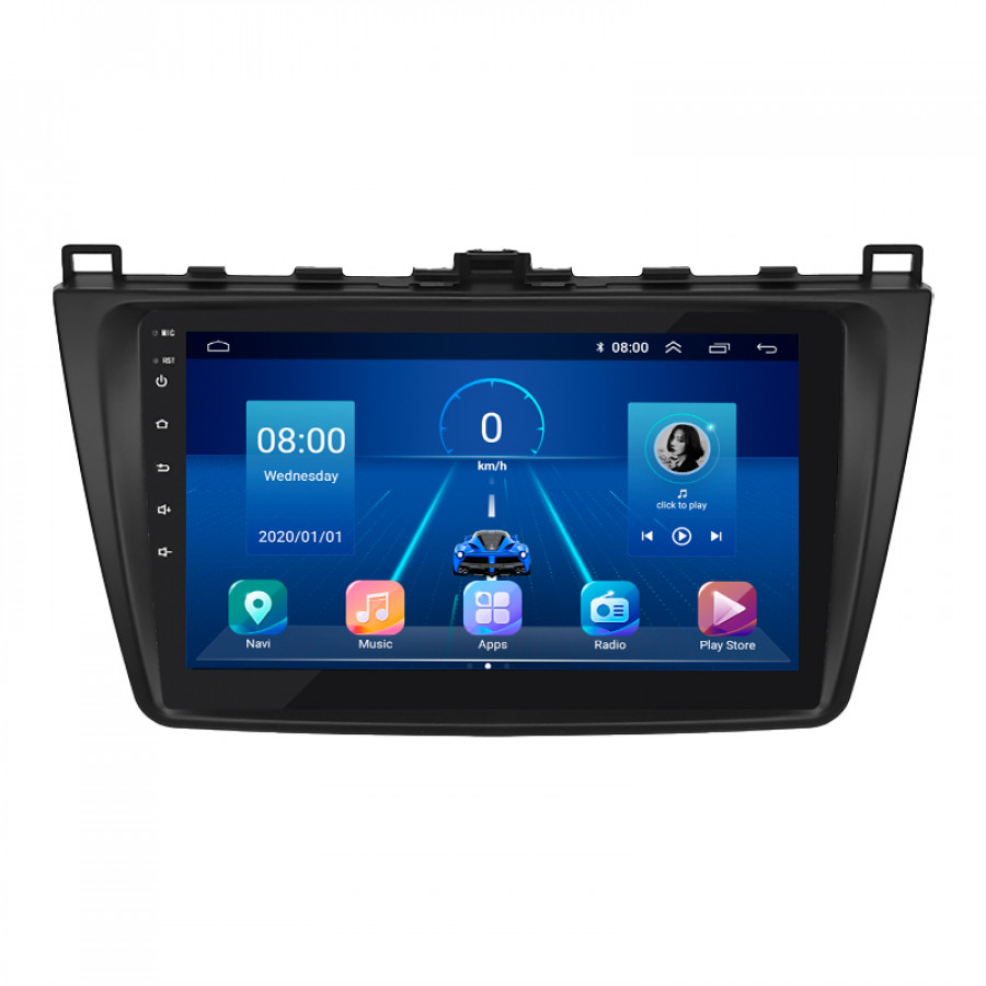 Штатная магнитола Lesko для Mazda 6 II (GH) 2007-2009 экран 9" 6/128Gb 4G Wi-Fi GPS Top