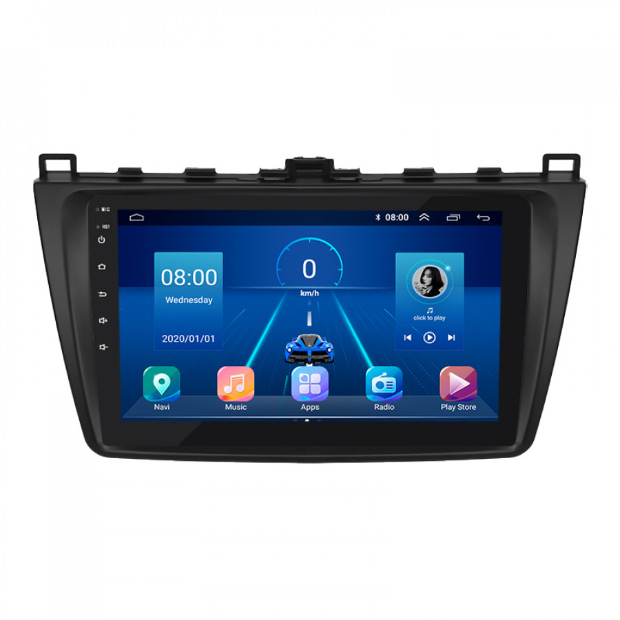 Штатная магнитола Lesko для Mazda 6 II (GH) Рестайлинг 2009-2013 экран 9" 2/32Gb 4G Wi-Fi GPS Top