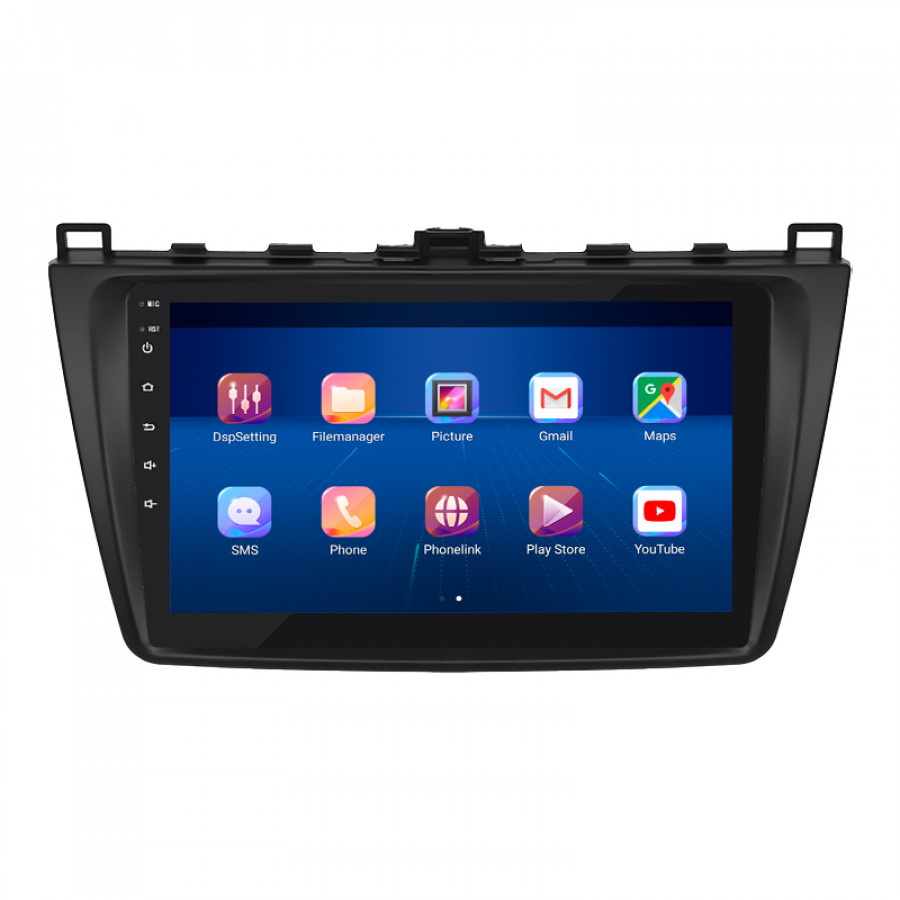 Штатная магнитола Lesko для Mazda 6 II (GH) Рестайлинг 2009-2013 экран 9" 6/128Gb 4G Wi-Fi GPS Top