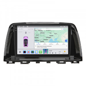 Штатная магнитола Lesko для Mazda 6 III (GJ) 2012-2015 экран 9" 4/64 QLED CarPlay 4G Wi-Fi GPS 360 Prime