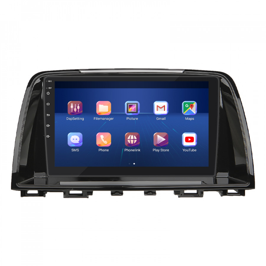 Штатная магнитола Lesko для Mazda 6 III (GJ) 2012-2015 экран 9" 4/64Gb 4G Wi-Fi GPS Top