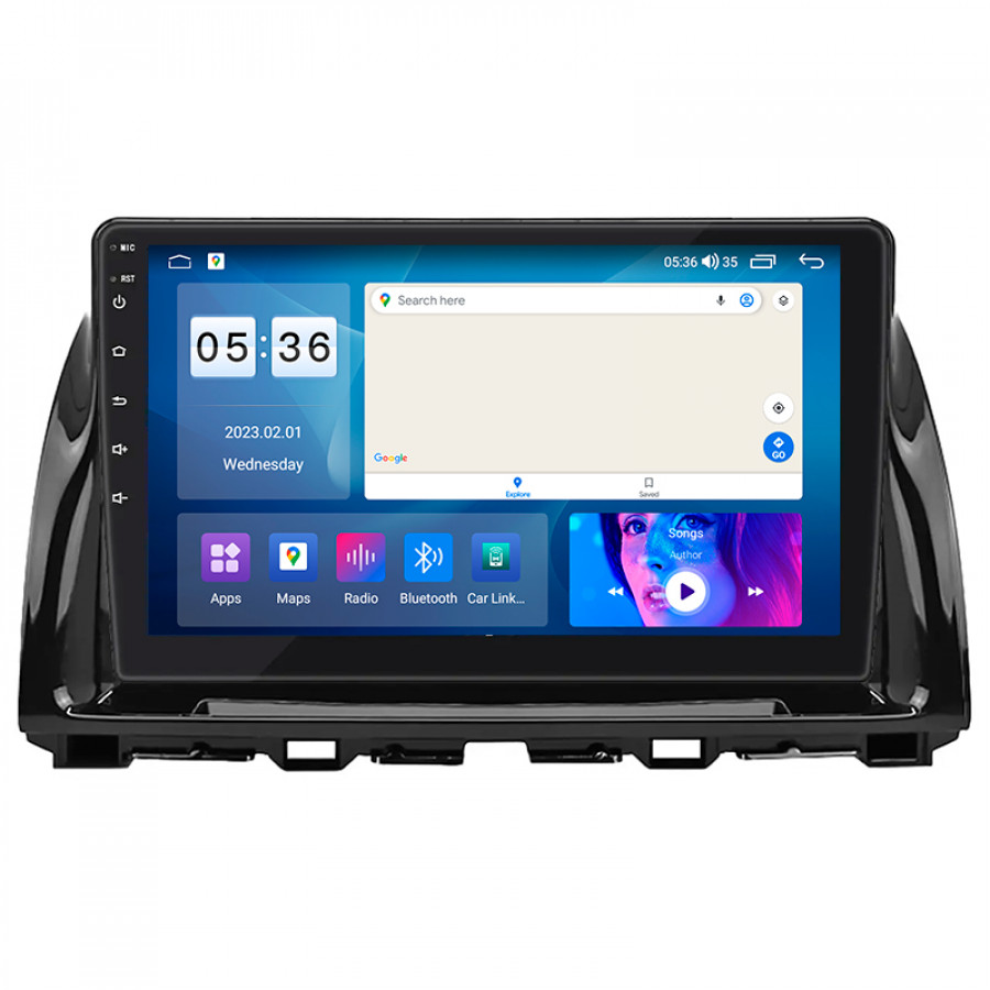 Штатная магнитола Lesko для Mazda CX-5 I Рестайлинг 2015-2017 экран 10" 4/64Gb CarPlay 4G Wi-Fi GPS Prime