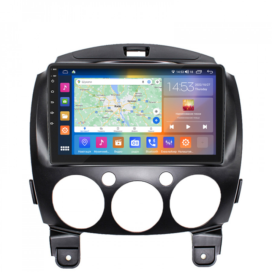 Штатная магнитола Lesko для Mazda Demio III (DE) 2007-2014 экран 9" 4/64Gb CarPlay 4G Wi-Fi GPS Prime