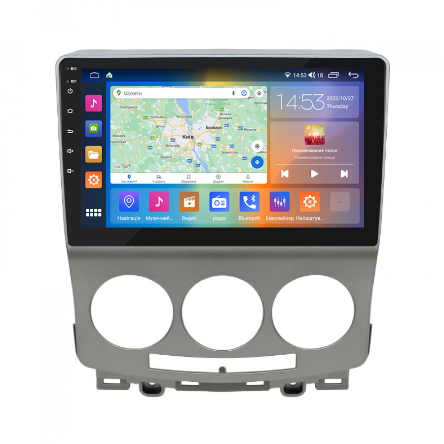 Штатная магнитола Lesko для Mazda Premacy II (CR) Рестайлинг 2007-2010 экран 9" 4/64Gb CarPlay 4G Wi-Fi GPS Prime