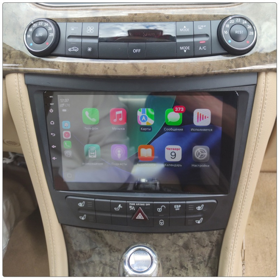 Штатная магнитола Lesko для Mercedes-Benz CLS I (C219) Рестайлинг 2008-2010 экран 9" 2/32Gb Wi-Fi GPS Base