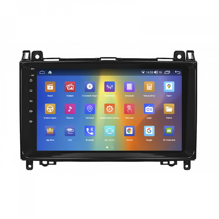 Штатная магнитола Lesko для Mercedes-Benz Viano I (W639) Рестайлинг 2010-2014 экран 9" 2/32Gb CarPlay 4G Wi-Fi GPS Prime