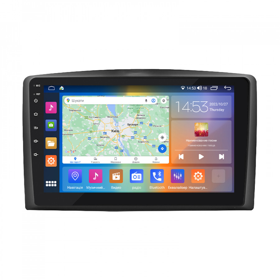 Штатная магнитола Lesko для Mercedes-Benz Vito III (W447) 2014-н.в. экран 10" 2/32Gb CarPlay 4G Wi-Fi GPS Prime