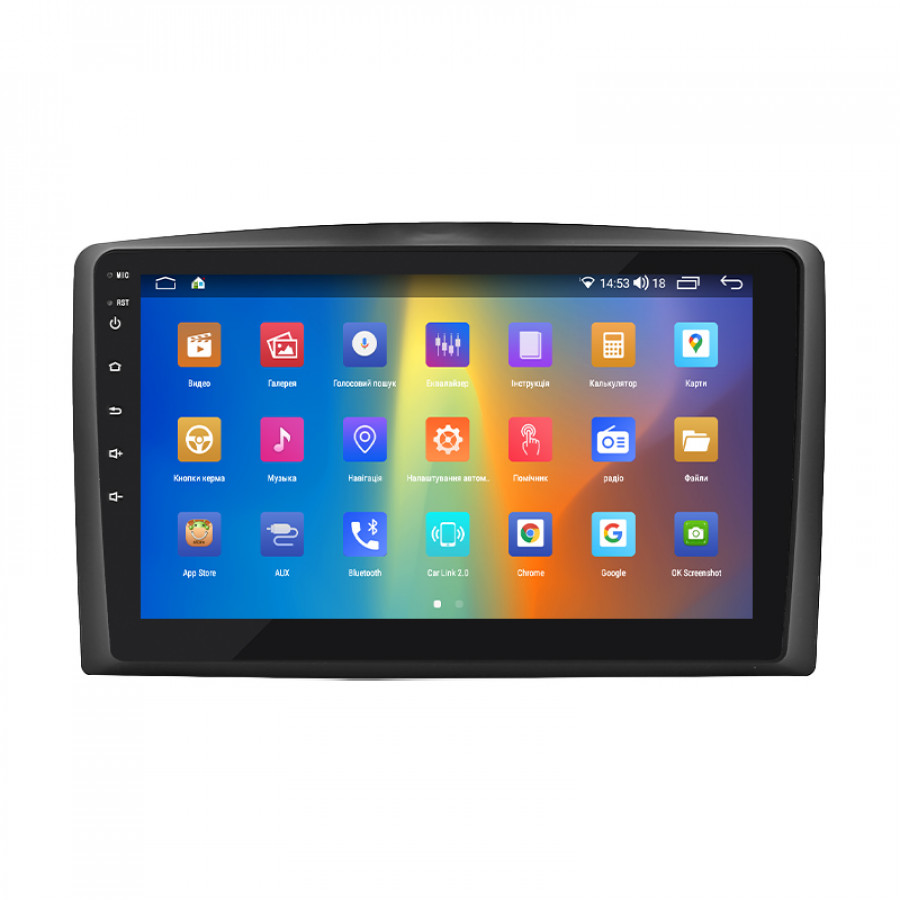 Штатная магнитола Lesko для Mercedes-Benz Vito III (W447) 2014-н.в. экран 10" 2/32Gb CarPlay 4G Wi-Fi GPS Prime
