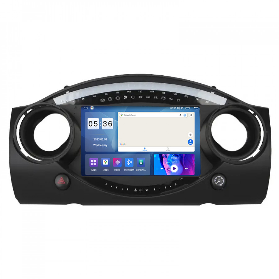 Штатная магнитола Lesko для MINI Hatch I (R50) 2000-2006 экран 9" 4/64Gb CarPlay 4G Wi-Fi GPS Prime