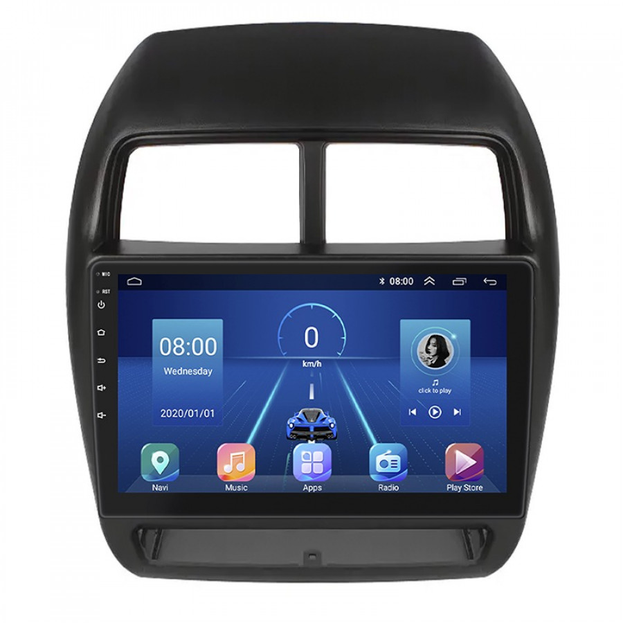 Штатная магнитола Lesko для Mitsubishi ASX I Рестайлинг 3 2020-н.в. экран 10" 6/128Gb 4G Wi-Fi GPS Top