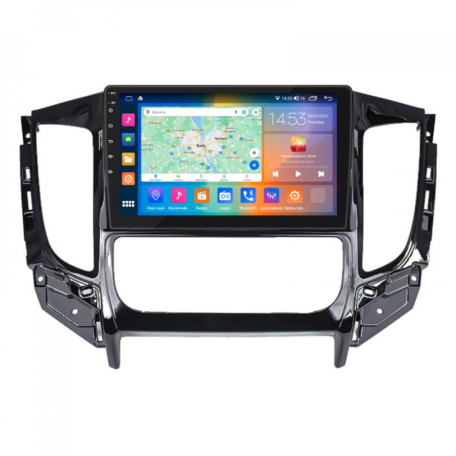 Штатная магнитола Lesko для Mitsubishi L200 V 2015-2019 экран 9" 4/64Gb CarPlay 4G Wi-Fi GPS Prime