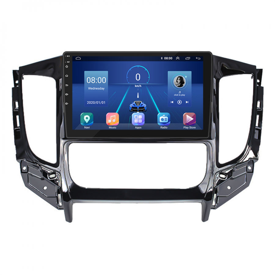 Штатная магнитола Lesko для Mitsubishi L200 V 2015-2019 экран 9" 6/128Gb 4G Wi-Fi GPS Top