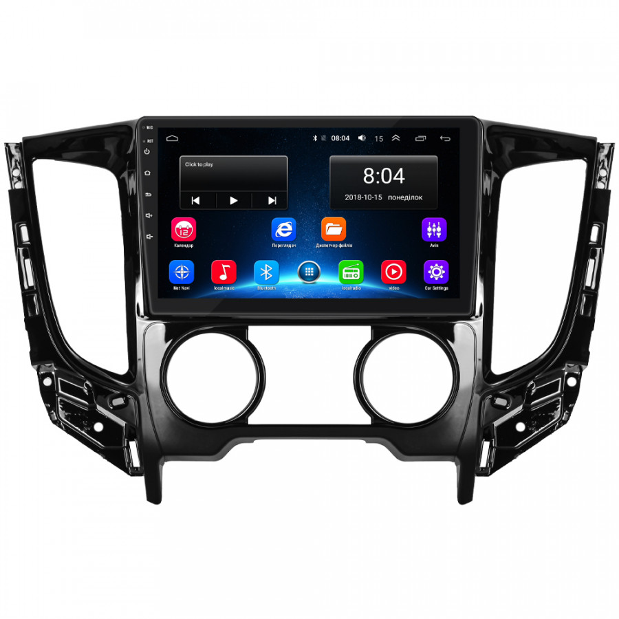 Штатная магнитола Lesko для Mitsubishi L200 V Manual AC 2015-2019 экран 9" 2/32Gb Wi-Fi GPS Base