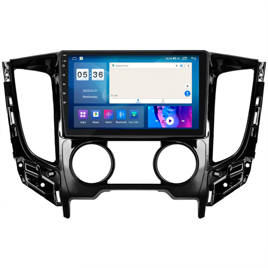Штатная магнитола Lesko для Mitsubishi L200 V Manual AC 2015-2019 экран 9" 4/64Gb CarPlay 4G Wi-Fi GPS Prime