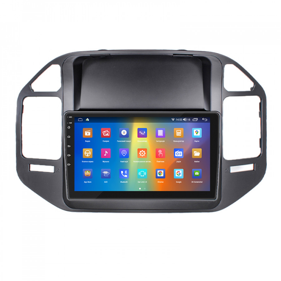 Штатная магнитола Lesko для Mitsubishi Pajero III 1999-2002 экран 9" 2/32Gb CarPlay 4G Wi-Fi GPS Prime