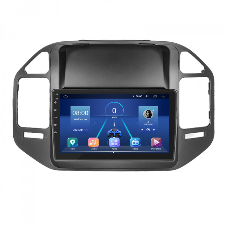 Штатная магнитола Lesko для Mitsubishi Pajero III 1999-2002 экран 9" 2/32Gb 4G Wi-Fi GPS Top