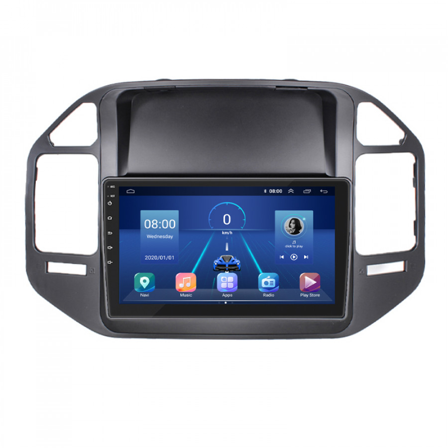 Штатная магнитола Lesko для Mitsubishi Pajero III 1999-2002 экран 9" 4/64Gb 4G Wi-Fi GPS Top