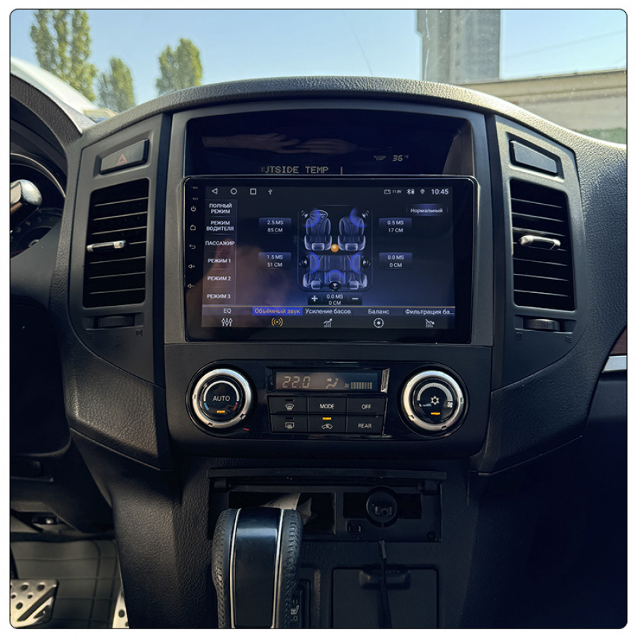 Штатная магнитола Lesko для Mitsubishi Pajero IV 2006-2011 экран 9" 2/32Gb 4G Wi-Fi GPS Top