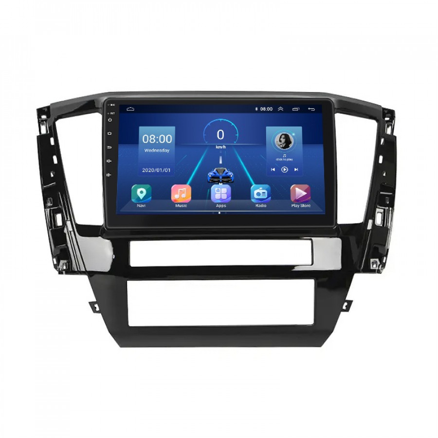 Штатная магнитола Lesko для Mitsubishi Pajero Sport III Рестайлинг 2019-н.в. экран 10" 6/128Gb 4G Wi-Fi GPS Top