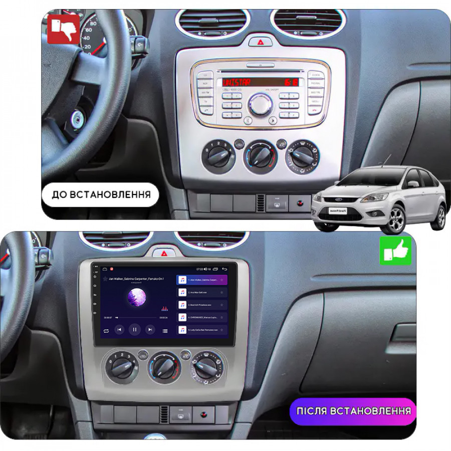 Штатная магнитола Lesko для Nissan Murano II (Z51) 2007-2010 экран 9" 4/64Gb CarPlay 4G Wi-Fi GPS Prime